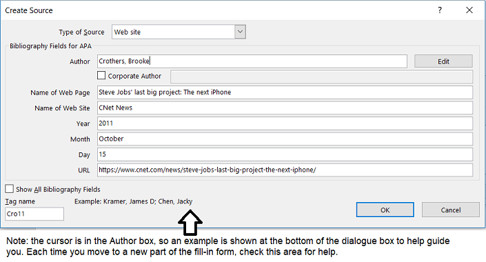 Example input